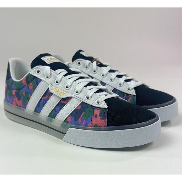 Adidas Daily 3.0 Mens Camo Canvas Low Skateboarding Shoes Sneakers GY2421 - Picture 2 of 10